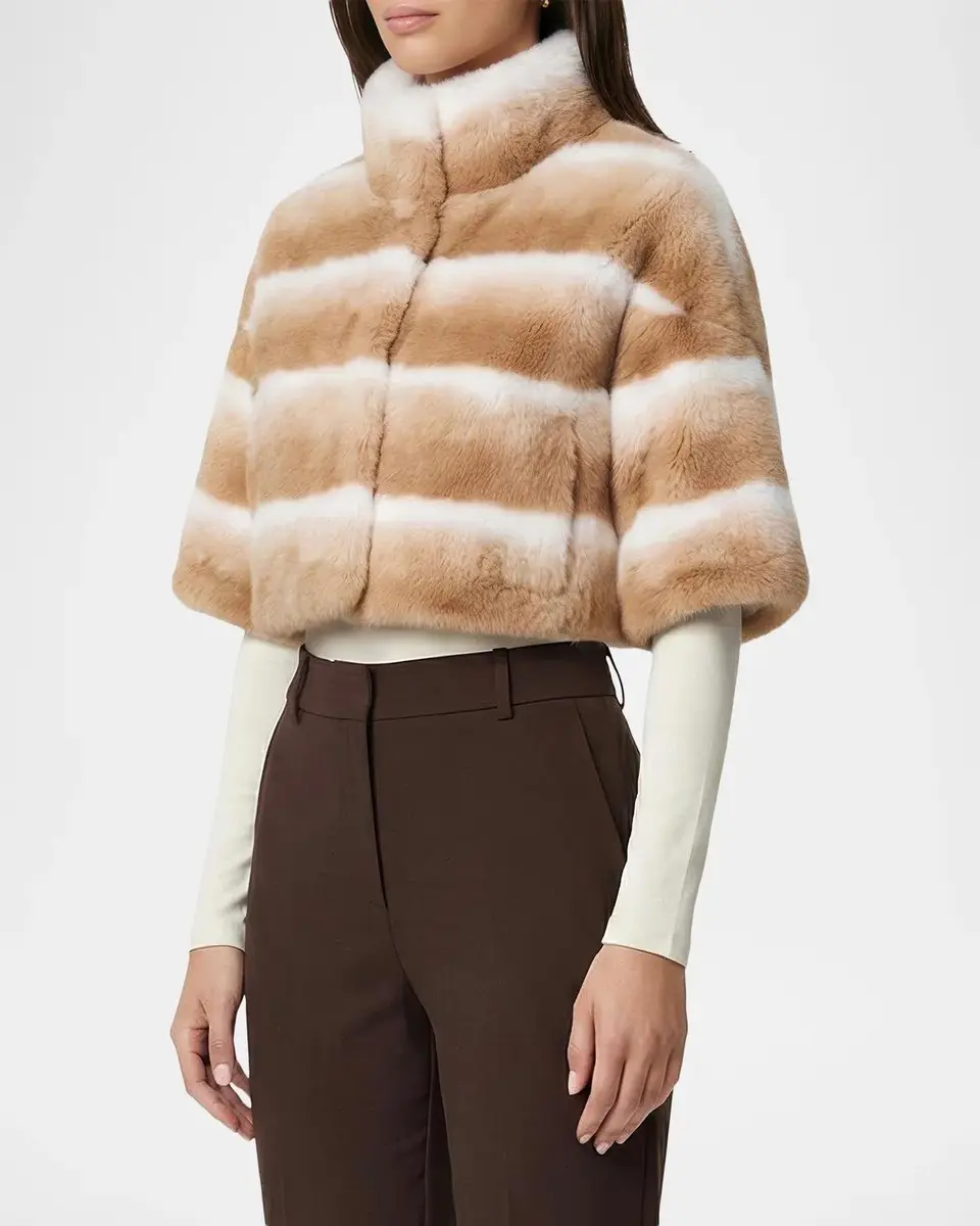 Lyla Grant Faux Fur Chinchilla Bolero With Short Sleeves | Thumbnail 4 Lyla Grant Faux Fur Chinchilla Bolero With Short Sleeves | Thumbnail 4