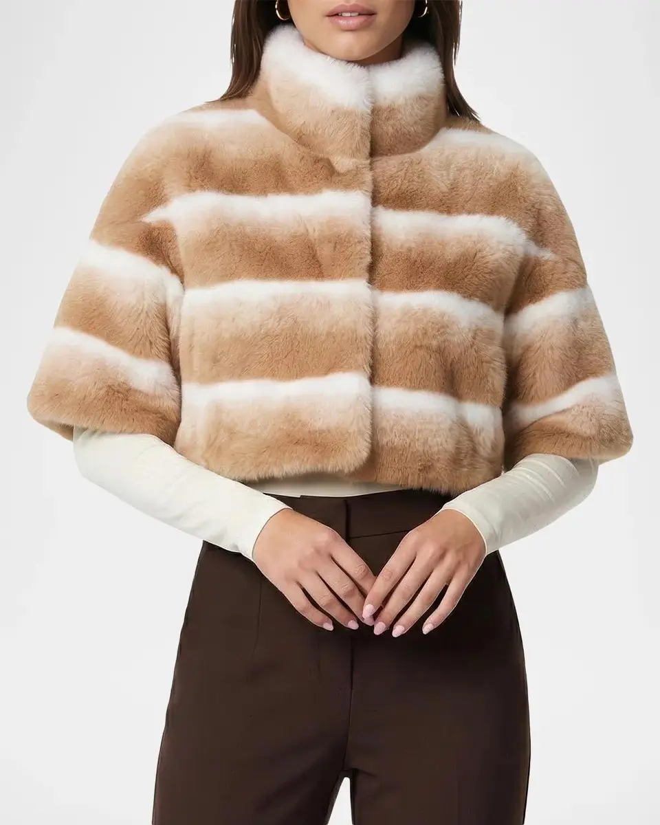 Lyla Grant Faux Fur Chinchilla Bolero With Short Sleeves | Thumbnail 5 Lyla Grant Faux Fur Chinchilla Bolero With Short Sleeves | Thumbnail 5