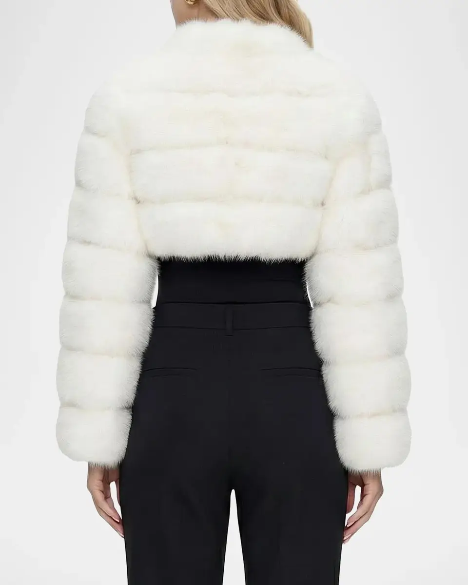 Lyla Grant Faux-Fur Fox Crystal-Embellished Bolero Jacket | Thumbnail 3 Lyla Grant Faux-Fur Fox Crystal-Embellished Bolero Jacket | Thumbnail 3
