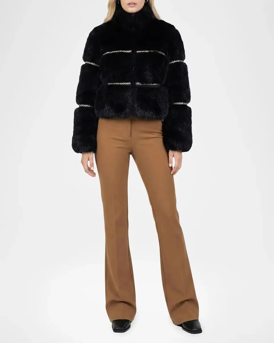 Gorski Faux-Fur Fox Rhinestoned Jacket | Thumbnail 2 Gorski Faux-Fur Fox Rhinestoned Jacket | Thumbnail 2