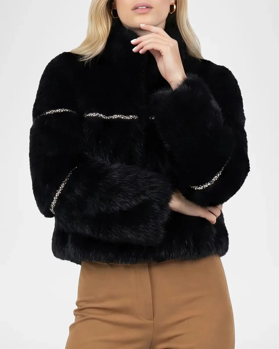 Gorski Faux-Fur Fox Rhinestoned Jacket | Thumbnail 5 Gorski Faux-Fur Fox Rhinestoned Jacket | Thumbnail 5