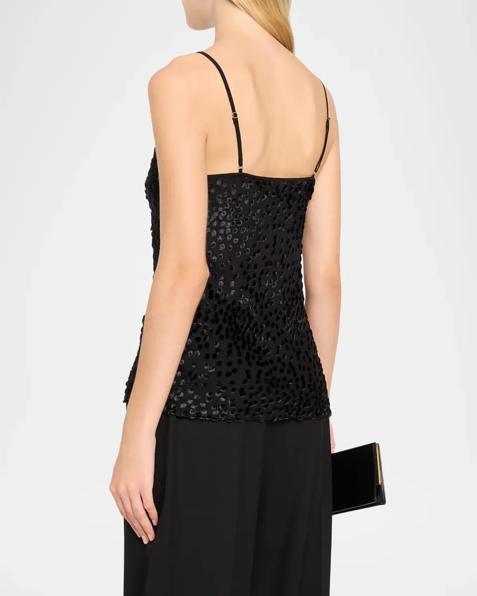 A.L.C. Drew Flocked Leopard-Print Tank Top | Thumbnail 3 A.L.C. Drew Flocked Leopard-Print Tank Top | Thumbnail 3