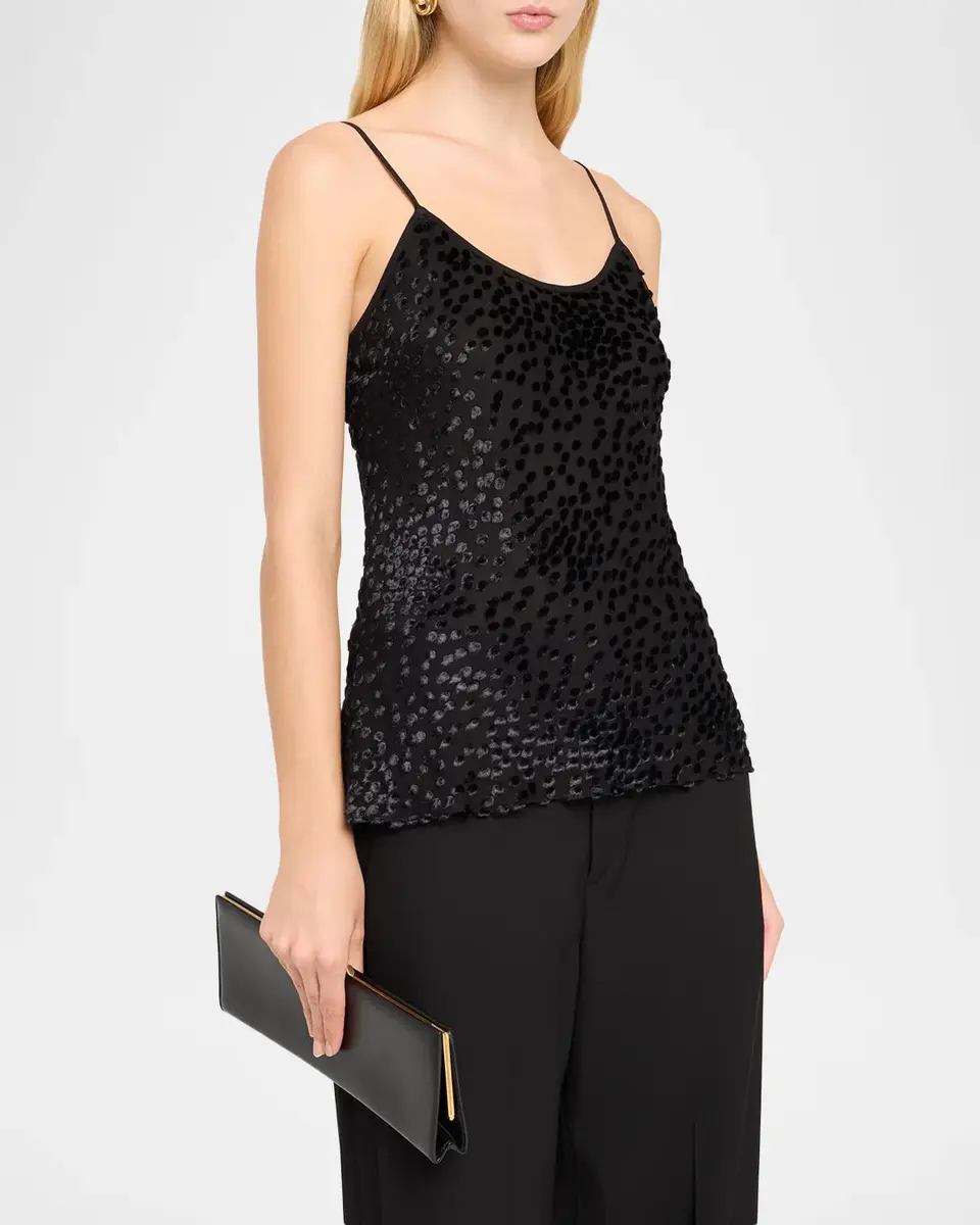 A.L.C. Drew Flocked Leopard-Print Tank Top | Thumbnail 4 A.L.C. Drew Flocked Leopard-Print Tank Top | Thumbnail 4