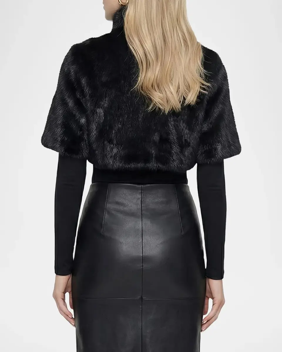 Gorski Faux-Fur Fox Bolero With Short Sleeves | Thumbnail 3 Gorski Faux-Fur Fox Bolero With Short Sleeves | Thumbnail 3