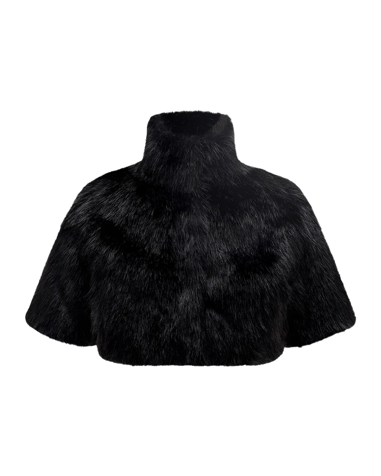 Lyla Grant Faux-Fur Fox Bolero With Short Sleeves