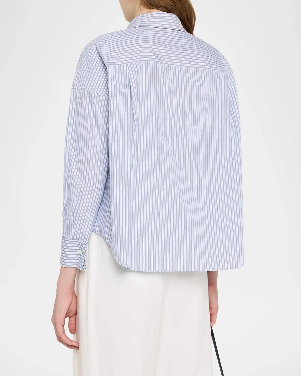 Weekend Max Mara Boxy Striped Cotton Shirt | Thumbnail 3