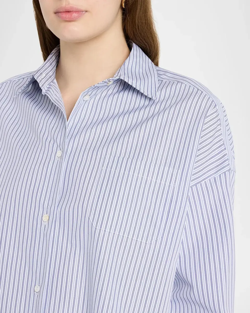Weekend Max Mara Boxy Striped Cotton Shirt | Thumbnail 5
