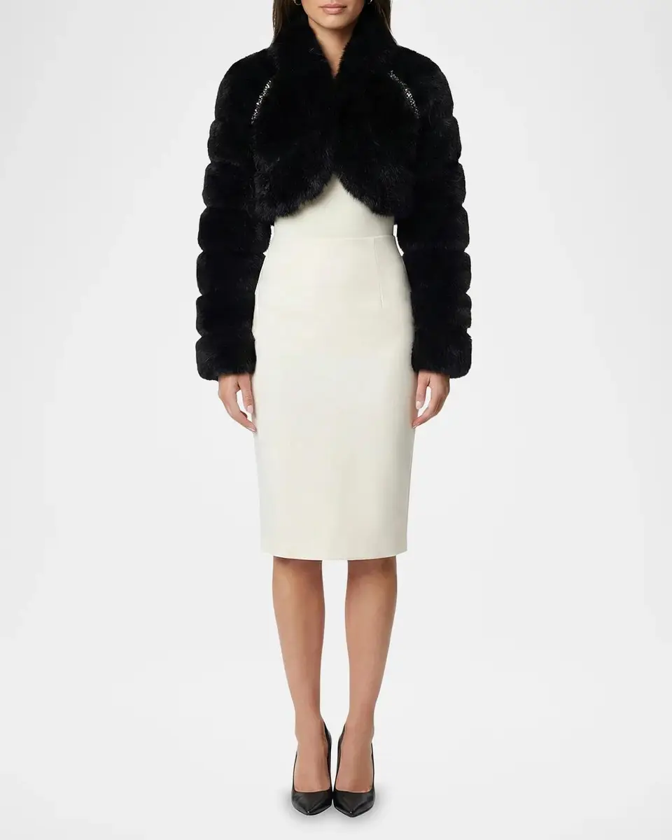 Lyla Grant Faux-Fur Fox Crystal-Embellished Bolero Jacket | Thumbnail 2 Lyla Grant Faux-Fur Fox Crystal-Embellished Bolero Jacket | Thumbnail 2