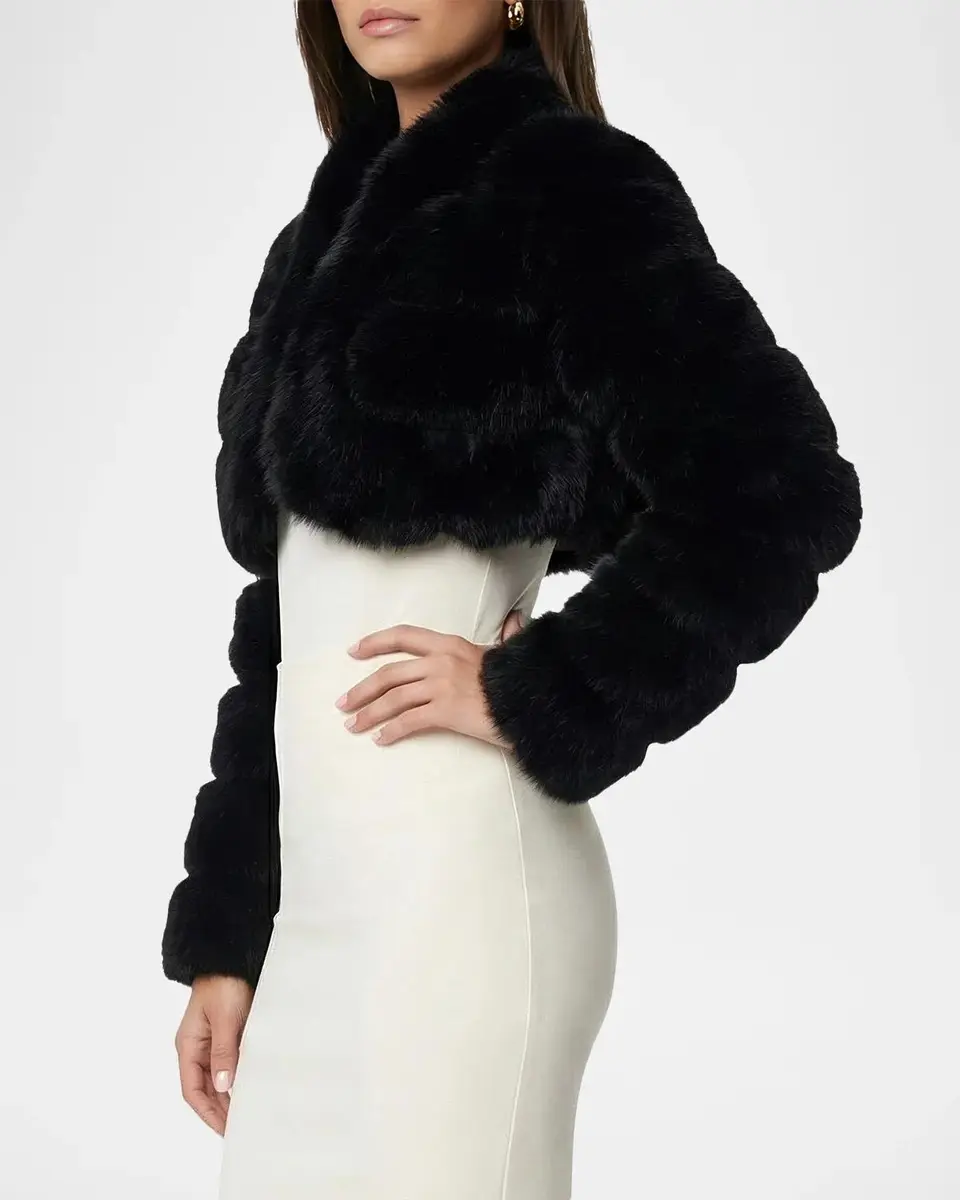 Lyla Grant Faux-Fur Fox Crystal-Embellished Bolero Jacket | Thumbnail 4 Lyla Grant Faux-Fur Fox Crystal-Embellished Bolero Jacket | Thumbnail 4