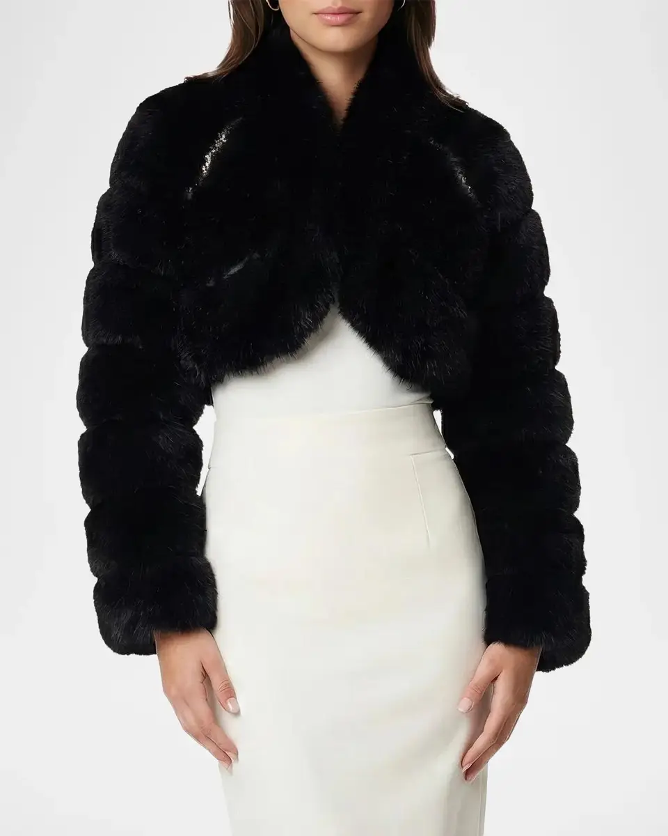 Lyla Grant Faux-Fur Fox Crystal-Embellished Bolero Jacket | Thumbnail 5 Lyla Grant Faux-Fur Fox Crystal-Embellished Bolero Jacket | Thumbnail 5