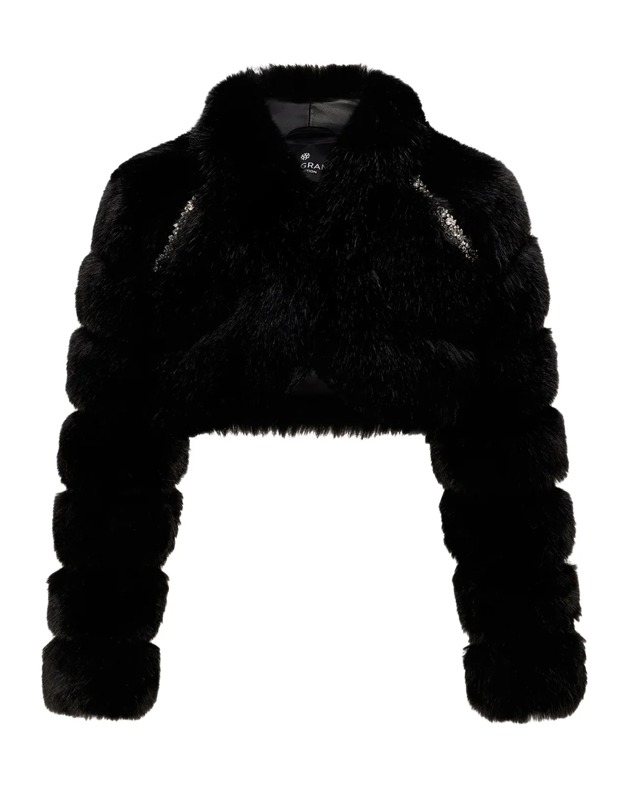 Faux-Fur Fox Crystal-Embellished Bolero Jacket Faux-Fur Fox Crystal-Embellished Bolero Jacket