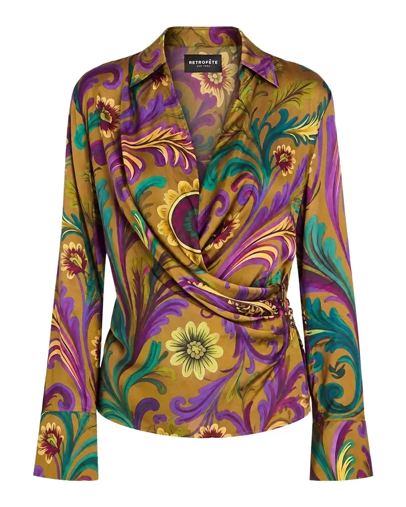Kourt Paisley Wrap Blouse Kourt Paisley Wrap Blouse