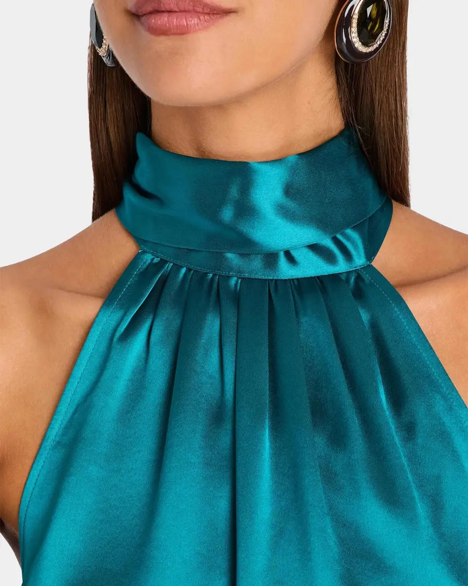 Retrofête Martina Satin Halter Top | Thumbnail 3 Retrofête Martina Satin Halter Top | Thumbnail 3