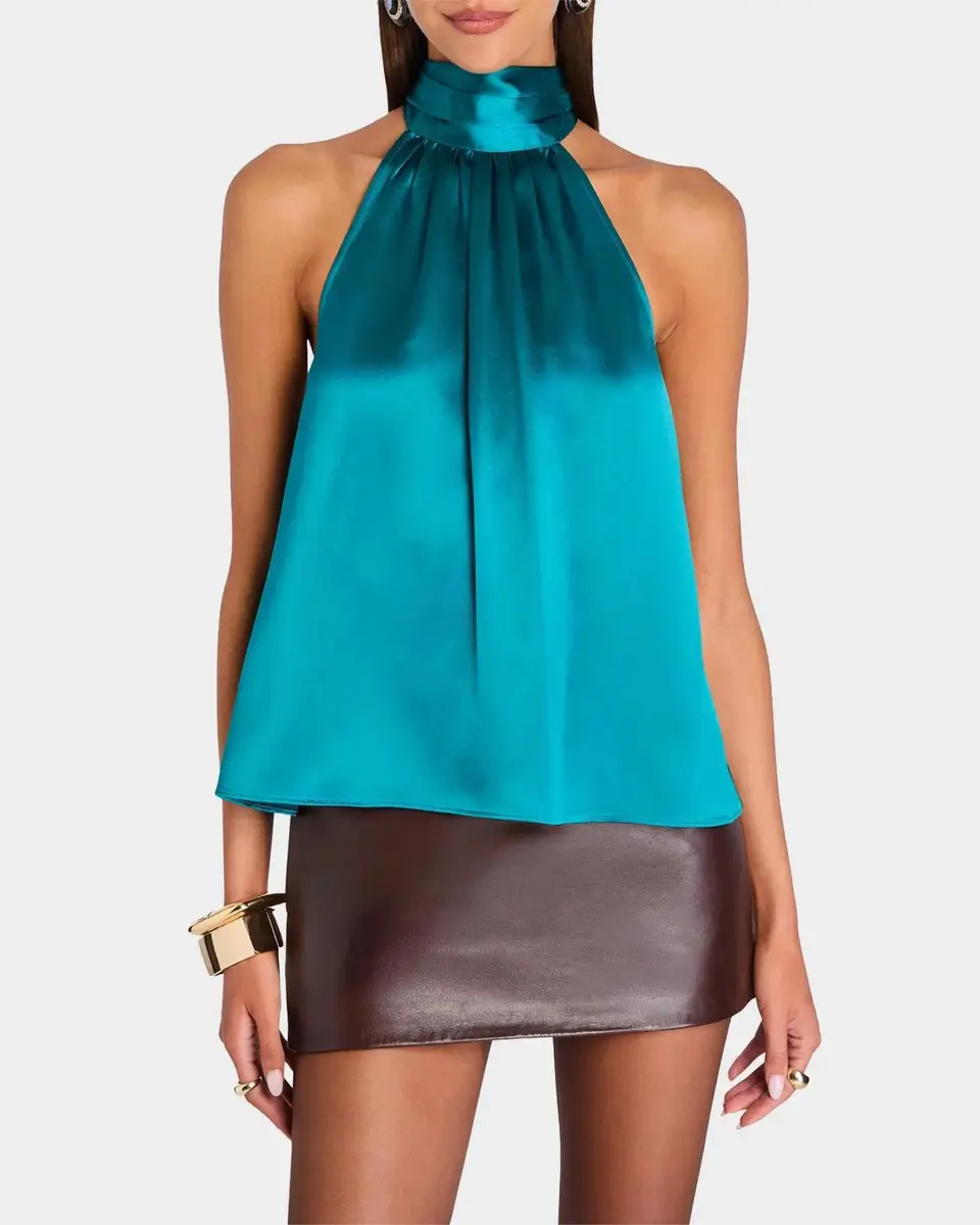 Retrofête Martina Satin Halter Top | Thumbnail 7 Retrofête Martina Satin Halter Top | Thumbnail 7