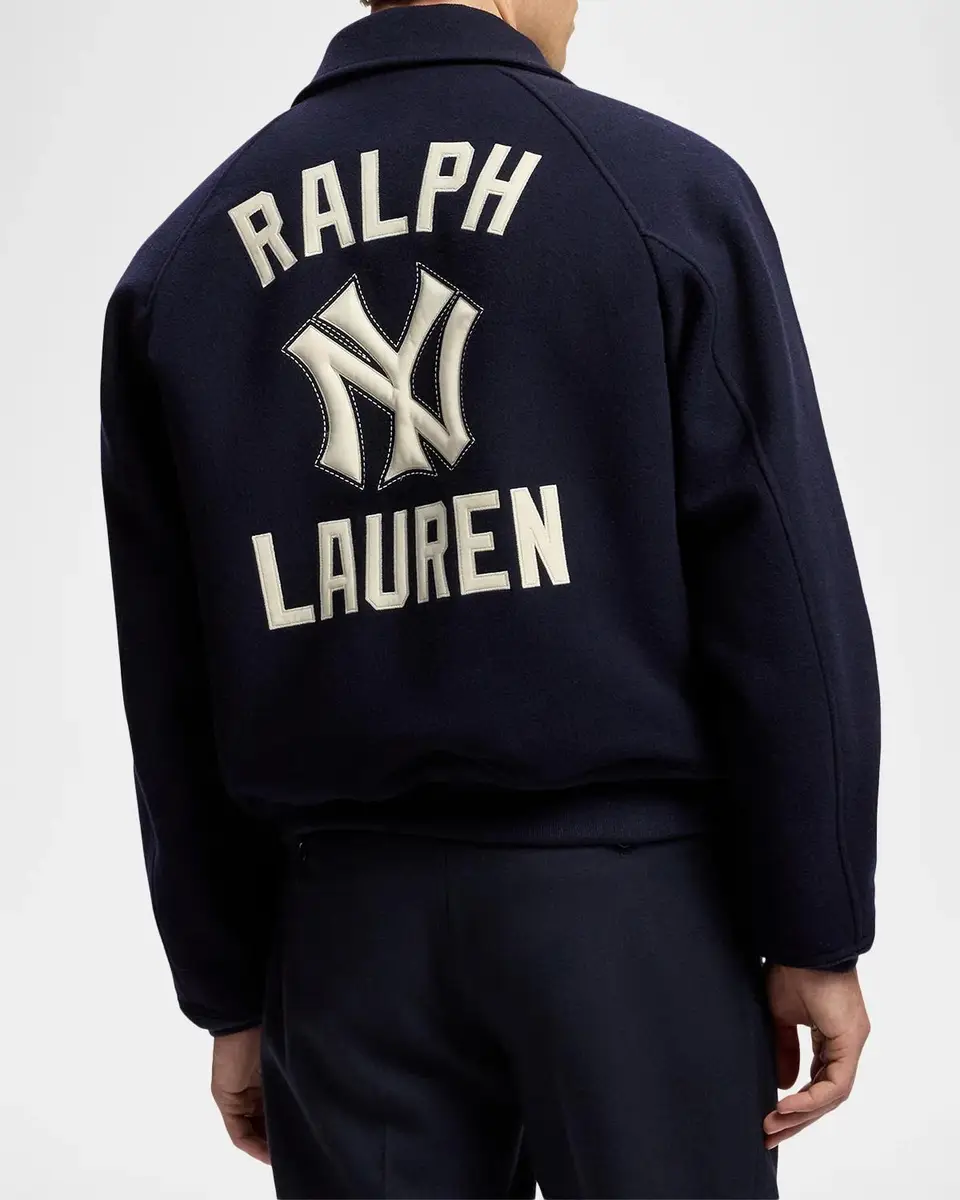 Ralph Lauren Purple Label Men's Yankees Wool Shearling-Lined Jacket | Thumbnail 3 Ralph Lauren Purple Label Men's Yankees Wool Shearling-Lined Jacket | Thumbnail 3