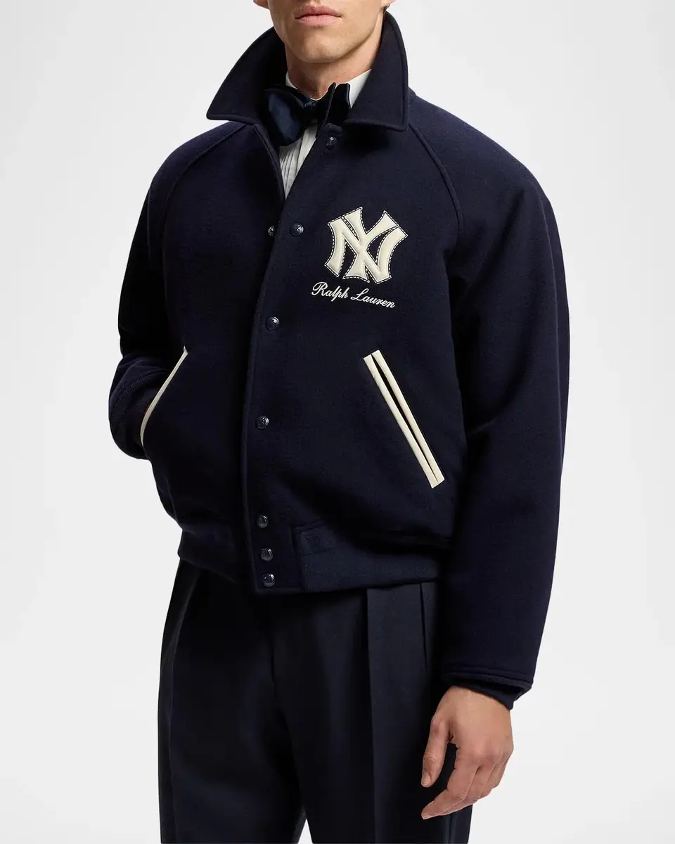 Ralph Lauren Purple Label Men's Yankees Wool Shearling-Lined Jacket | Thumbnail 6 Ralph Lauren Purple Label Men's Yankees Wool Shearling-Lined Jacket | Thumbnail 6