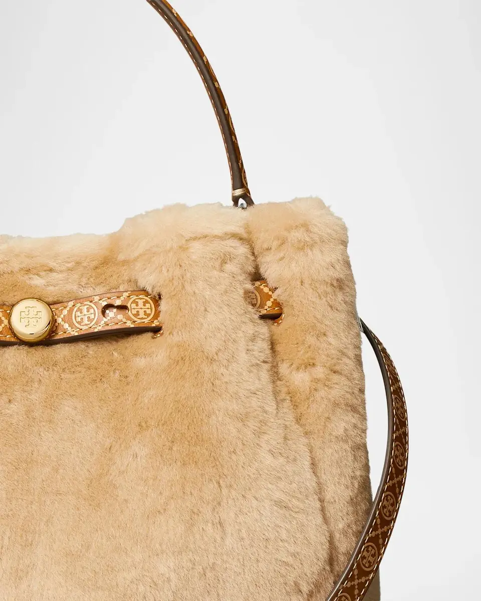Tory Burch Romy Shearling Bucket Bag | Thumbnail 6 Tory Burch Romy Shearling Bucket Bag | Thumbnail 6