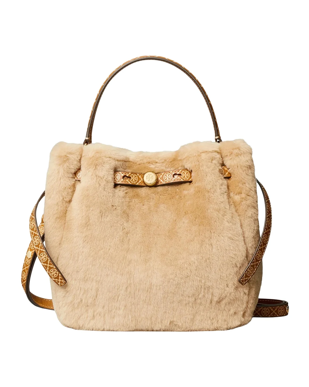 Tory Burch Romy Shearling Bucket Bag