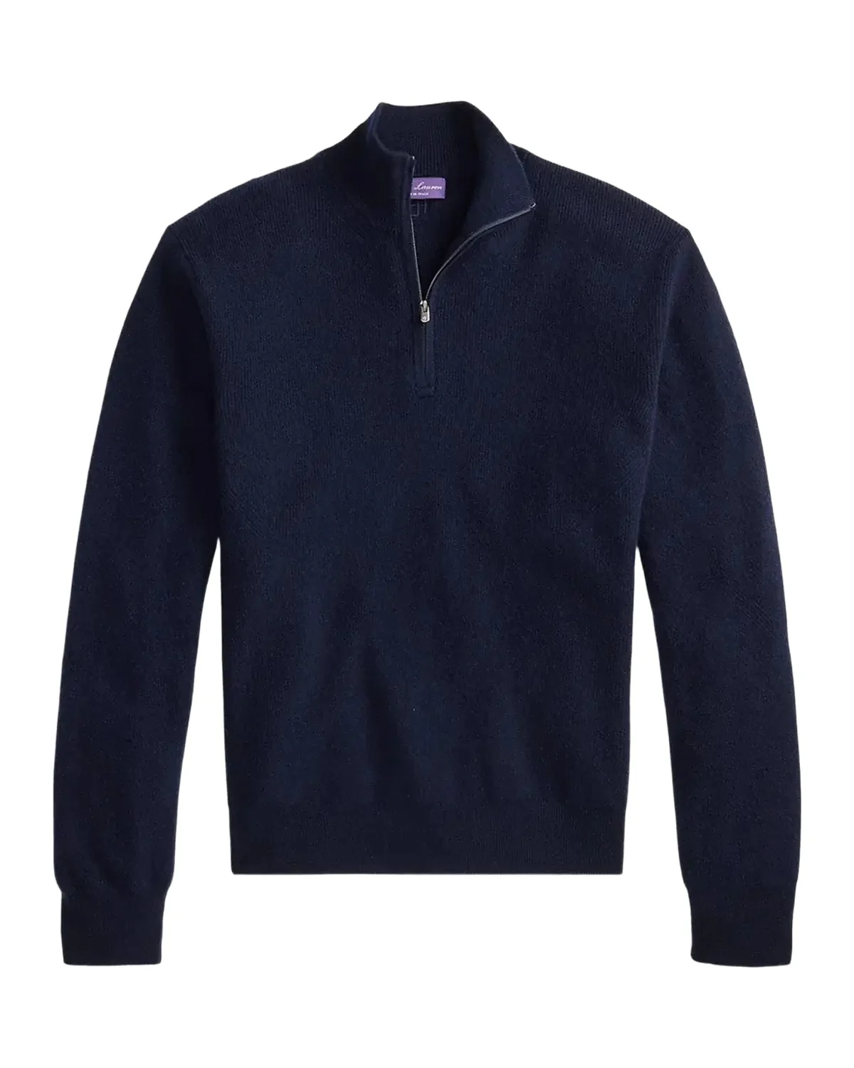 Ralph Lauren Purple Label Men's Textured Cashmere Quarter-Zip Sweater