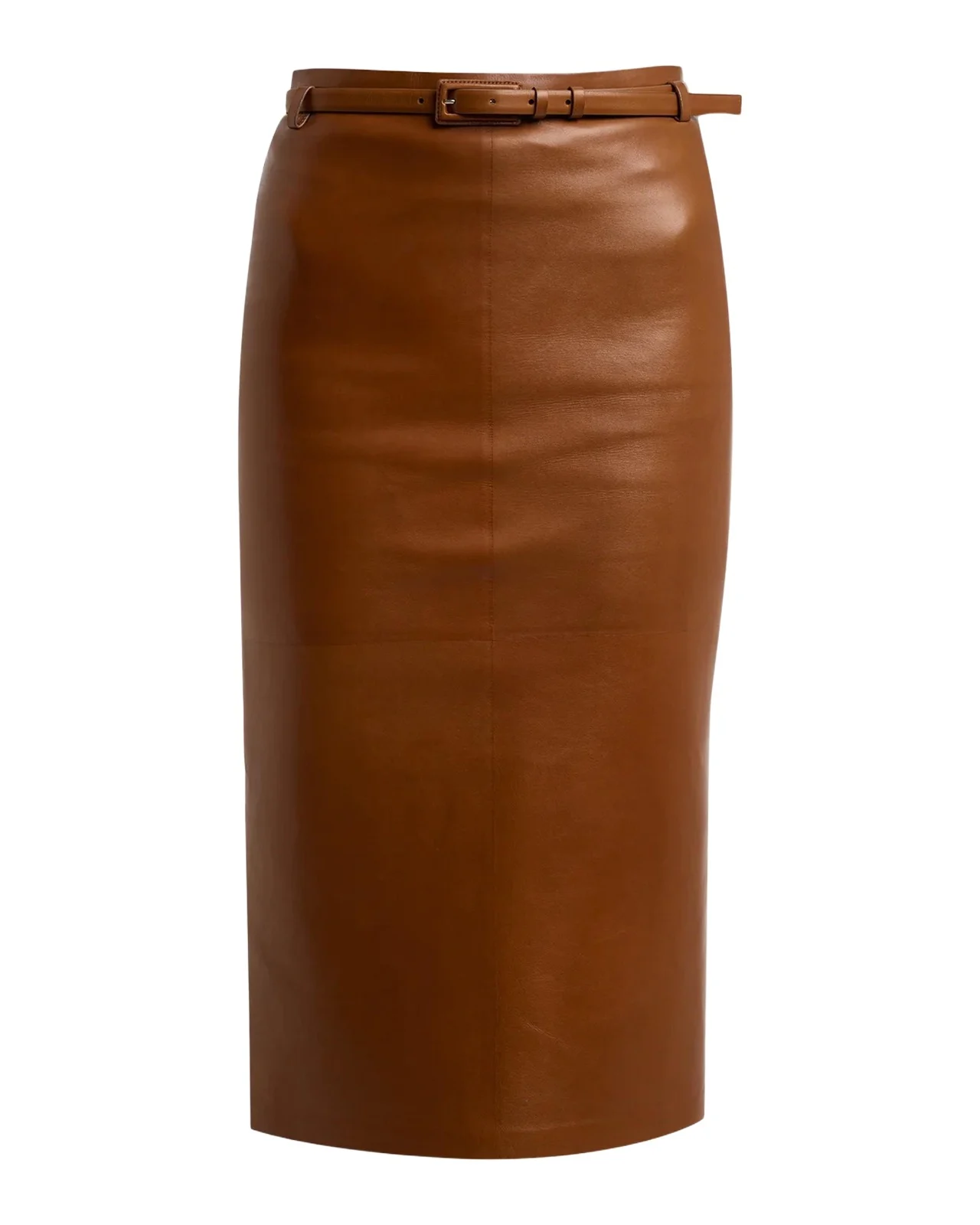 Tom Ford Guanteria Leather Belted Pencil Skirt