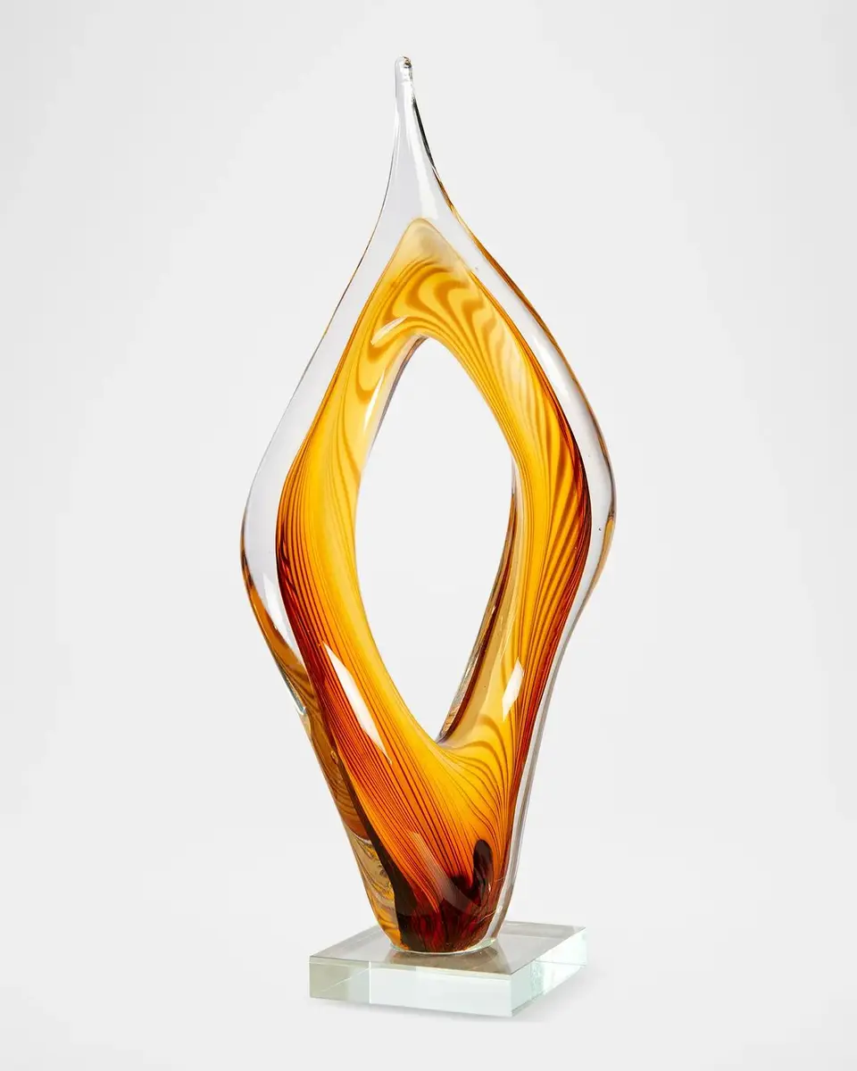 Dale Tiffany Flame Handcrafted Art Glass Sculpture | Thumbnail 2 Dale Tiffany Flame Handcrafted Art Glass Sculpture | Thumbnail 2