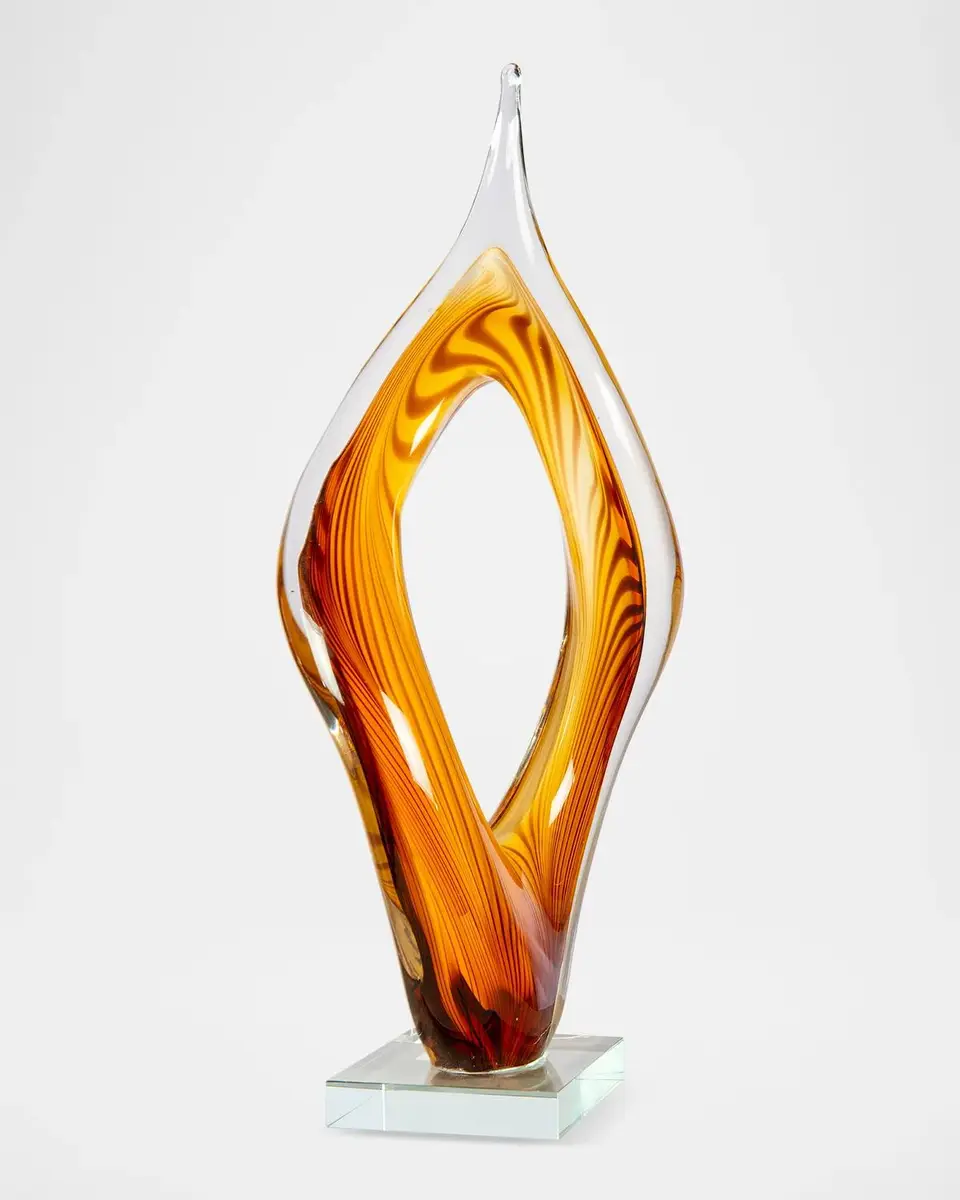 Dale Tiffany Flame Handcrafted Art Glass Sculpture | Thumbnail 3 Dale Tiffany Flame Handcrafted Art Glass Sculpture | Thumbnail 3