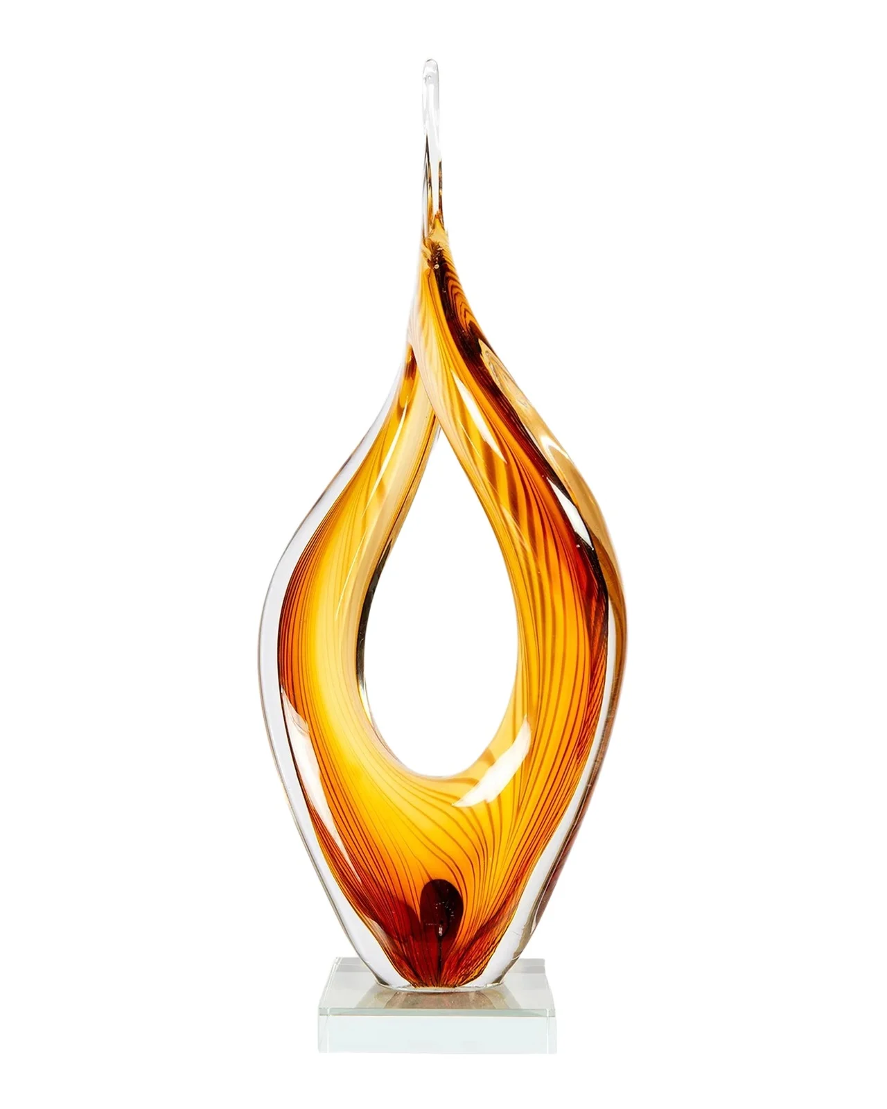Dale Tiffany Flame Handcrafted Art Glass Sculpture