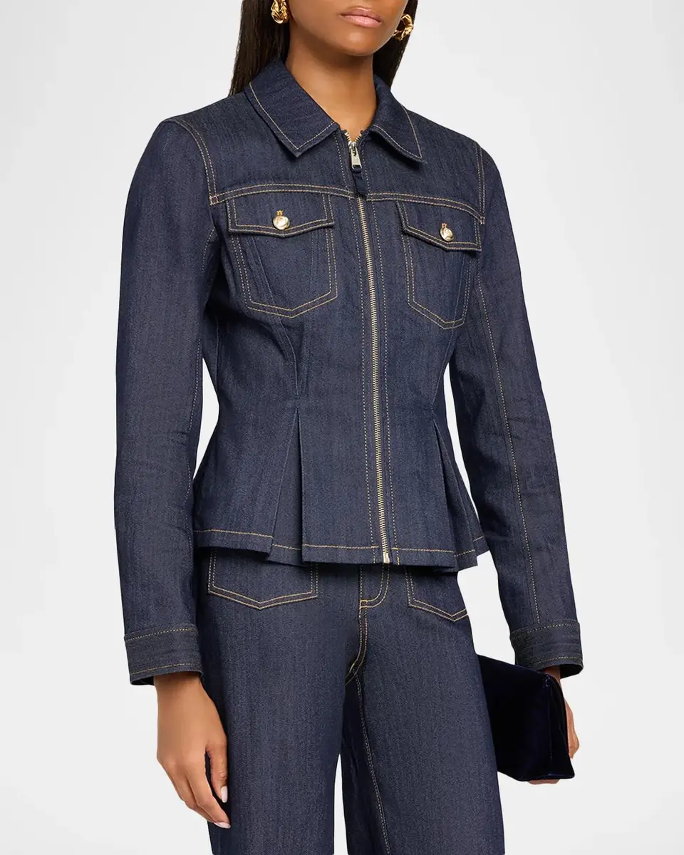 Cinq à Sept Kaiya Cotton-Blend Denim Jacket | Thumbnail 4 Cinq à Sept Kaiya Cotton-Blend Denim Jacket | Thumbnail 4