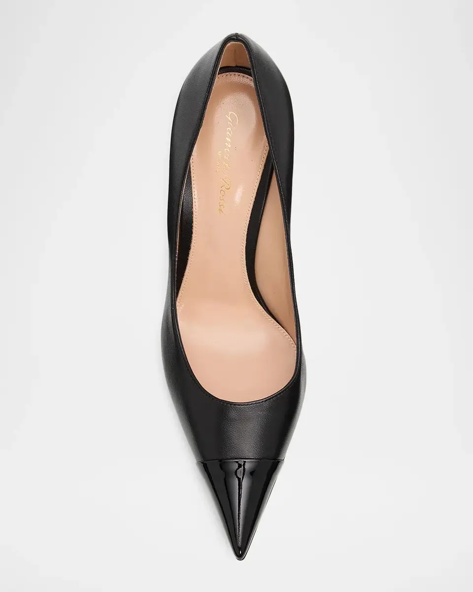 Gianvito Rossi 95mm Leather Cap-Toe Pumps | Thumbnail 5 Gianvito Rossi 95mm Leather Cap-Toe Pumps | Thumbnail 5