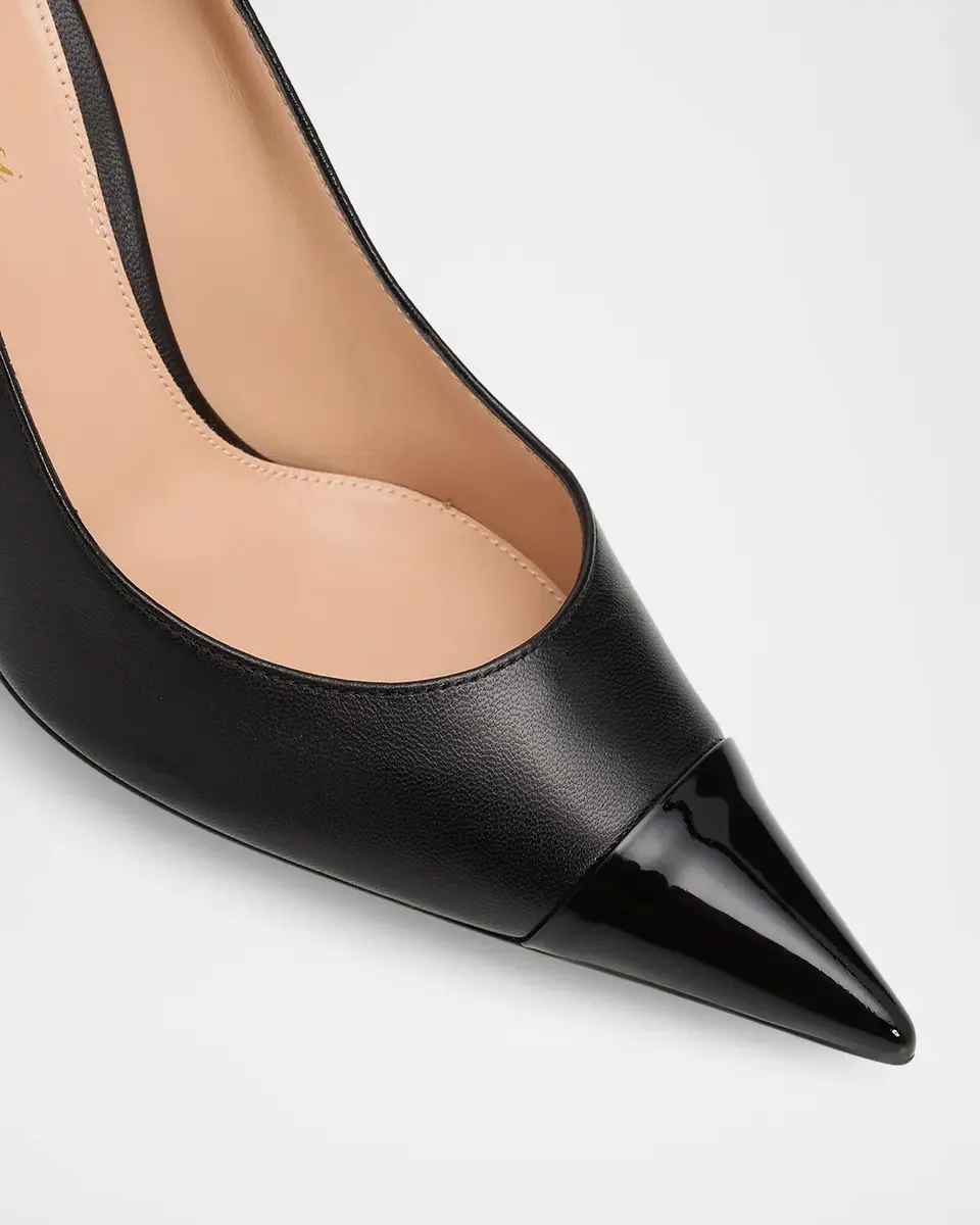 Gianvito Rossi 95mm Leather Cap-Toe Pumps | Thumbnail 6 Gianvito Rossi 95mm Leather Cap-Toe Pumps | Thumbnail 6