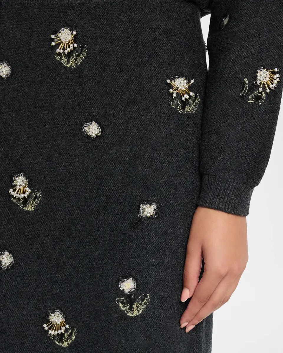 Simkhai Chelly Embellished Wool & Cashmere Midi Skirt | Thumbnail 5 Simkhai Chelly Embellished Wool & Cashmere Midi Skirt | Thumbnail 5