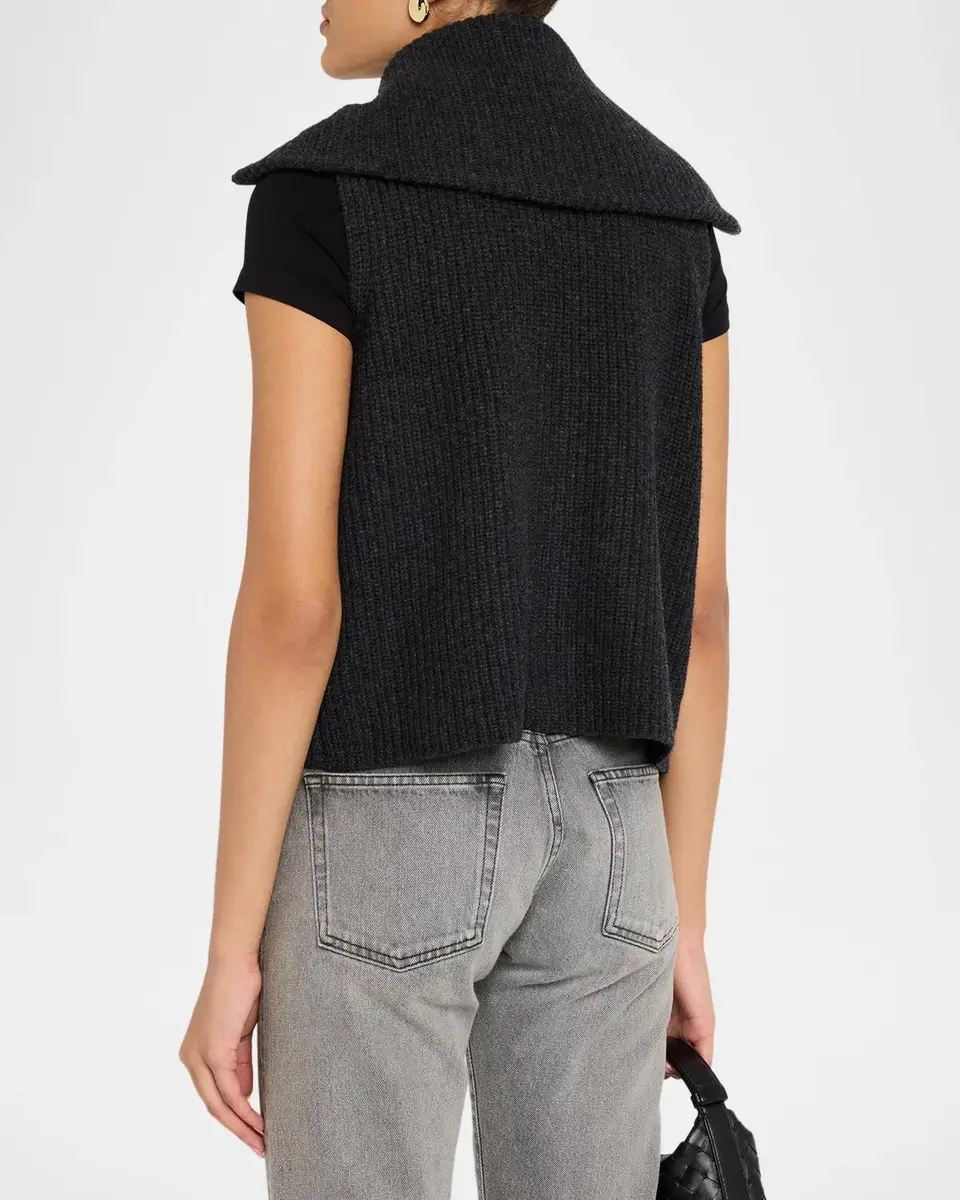 MAJESTIC FILATURES Zip-Front Rib Knit Wool Vest | Thumbnail 3 MAJESTIC FILATURES Zip-Front Rib Knit Wool Vest | Thumbnail 3