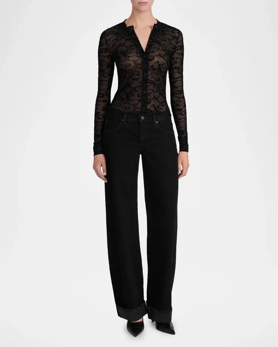 Frame The Lace Burnout Top | Thumbnail 2 Frame The Lace Burnout Top | Thumbnail 2