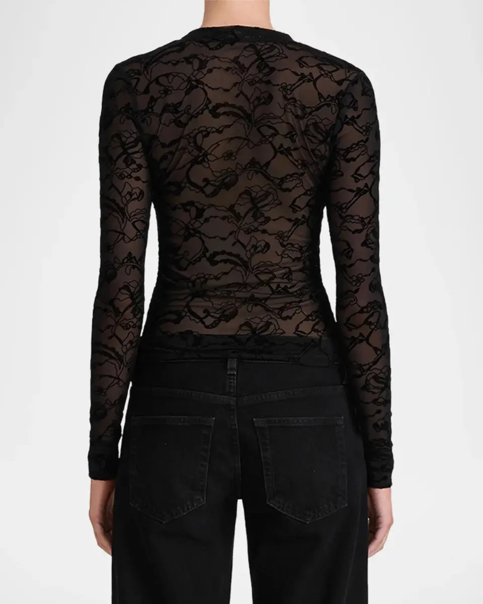 Frame The Lace Burnout Top | Thumbnail 3 Frame The Lace Burnout Top | Thumbnail 3