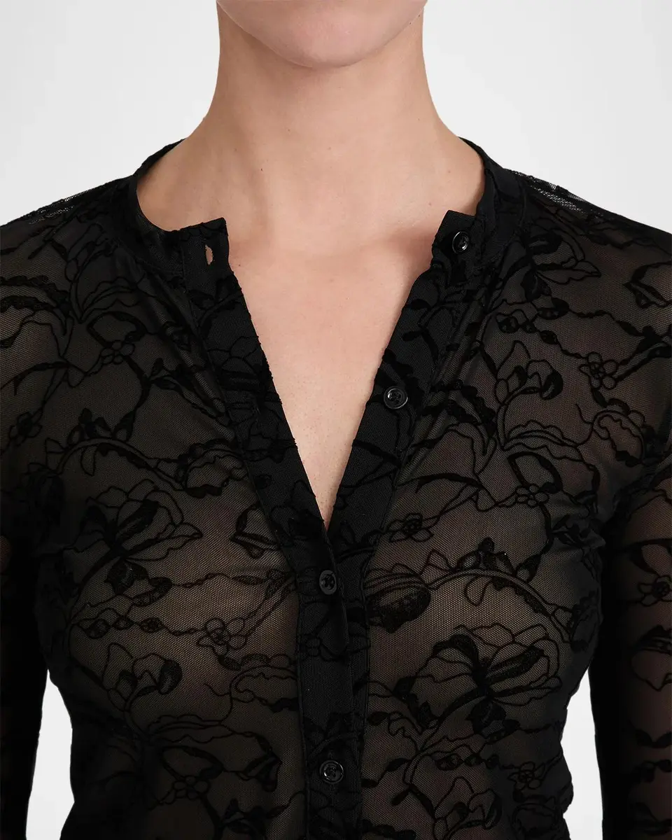 Frame The Lace Burnout Top | Thumbnail 5 Frame The Lace Burnout Top | Thumbnail 5