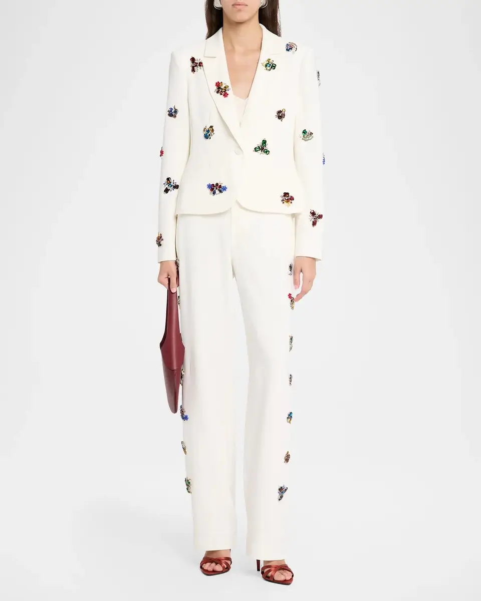 Cinq à Sept Le Petit Karlie Embellished One-Button Blazer | Thumbnail 2