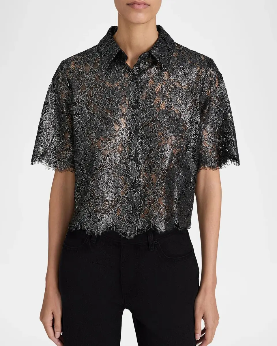 Frame The Foil Lace Shirt | Thumbnail 4