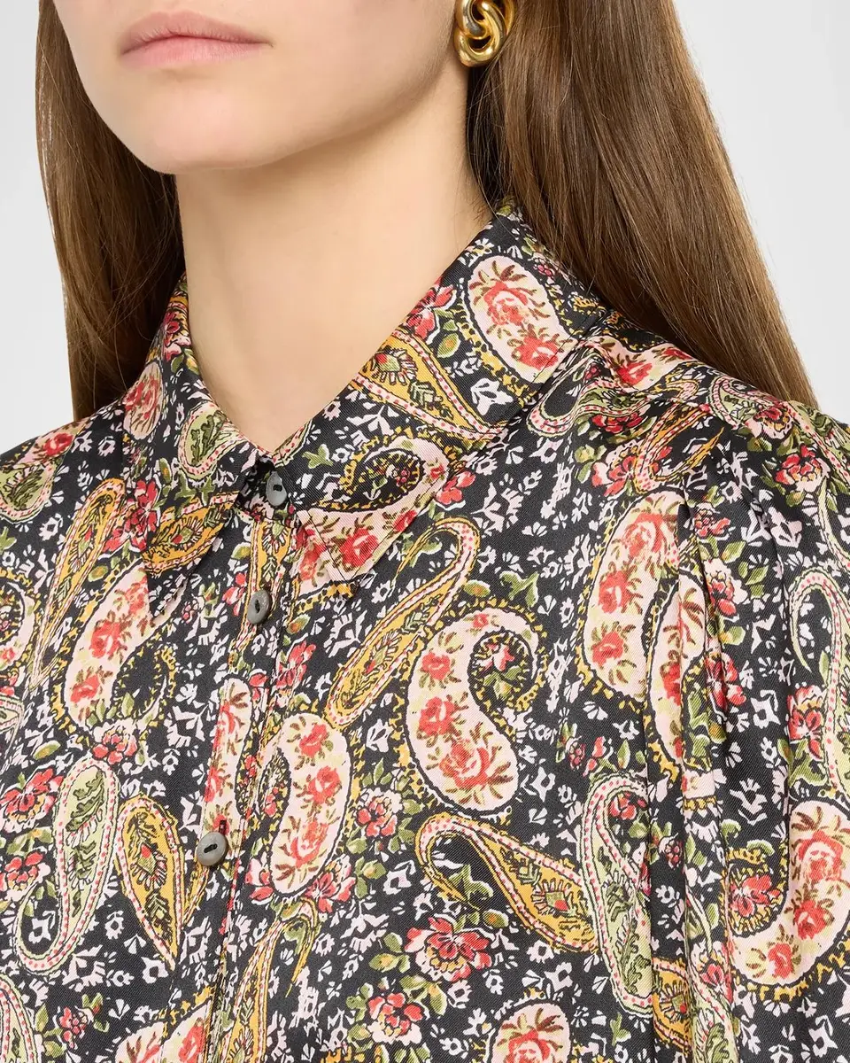 Cinq à Sept Rose Paisley Reynolds Printed Tie-Waist Mini Dress | Thumbnail 5 Cinq à Sept Rose Paisley Reynolds Printed Tie-Waist Mini Dress | Thumbnail 5