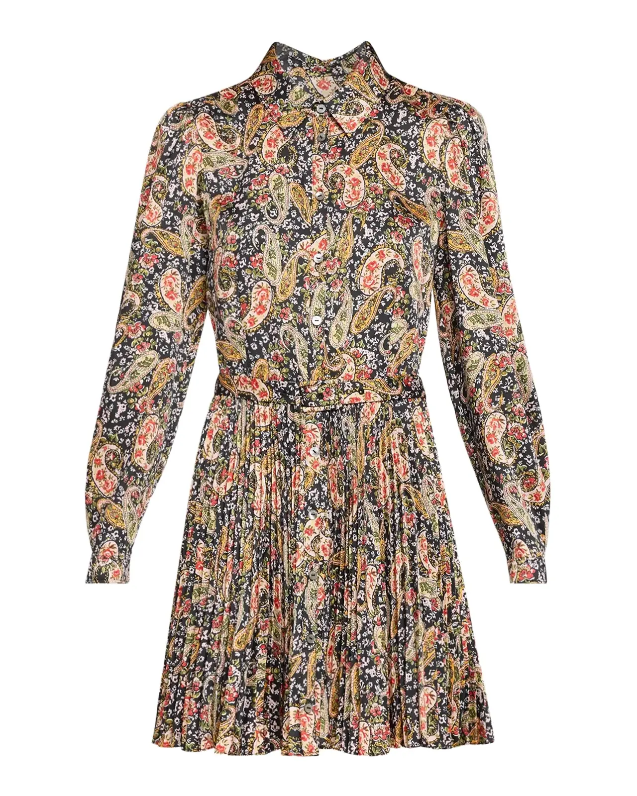 Rose Paisley Reynolds Printed Tie-Waist Mini Dress Rose Paisley Reynolds Printed Tie-Waist Mini Dress
