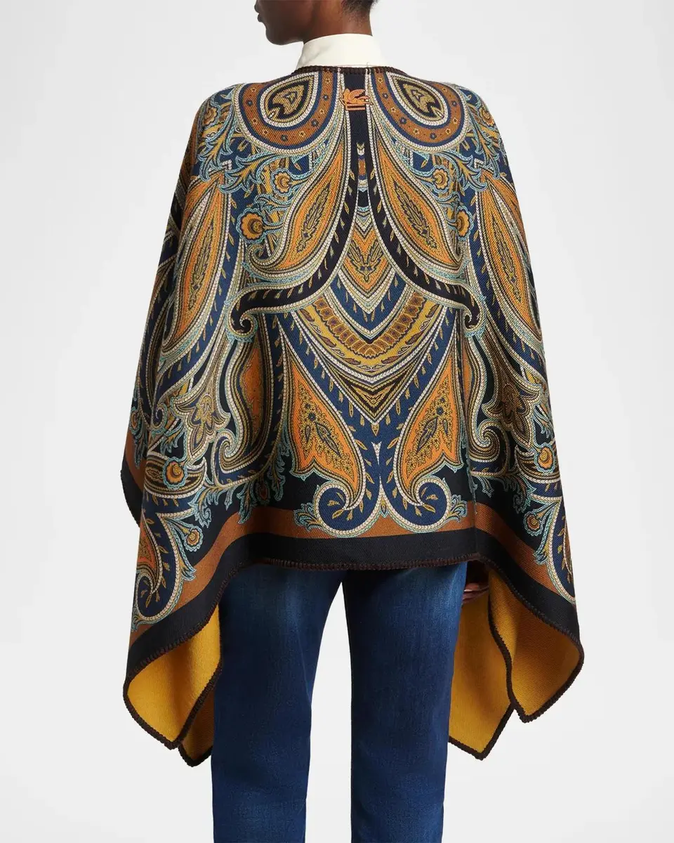 Etro Paisley Jacquard Cape | Thumbnail 3 Etro Paisley Jacquard Cape | Thumbnail 3