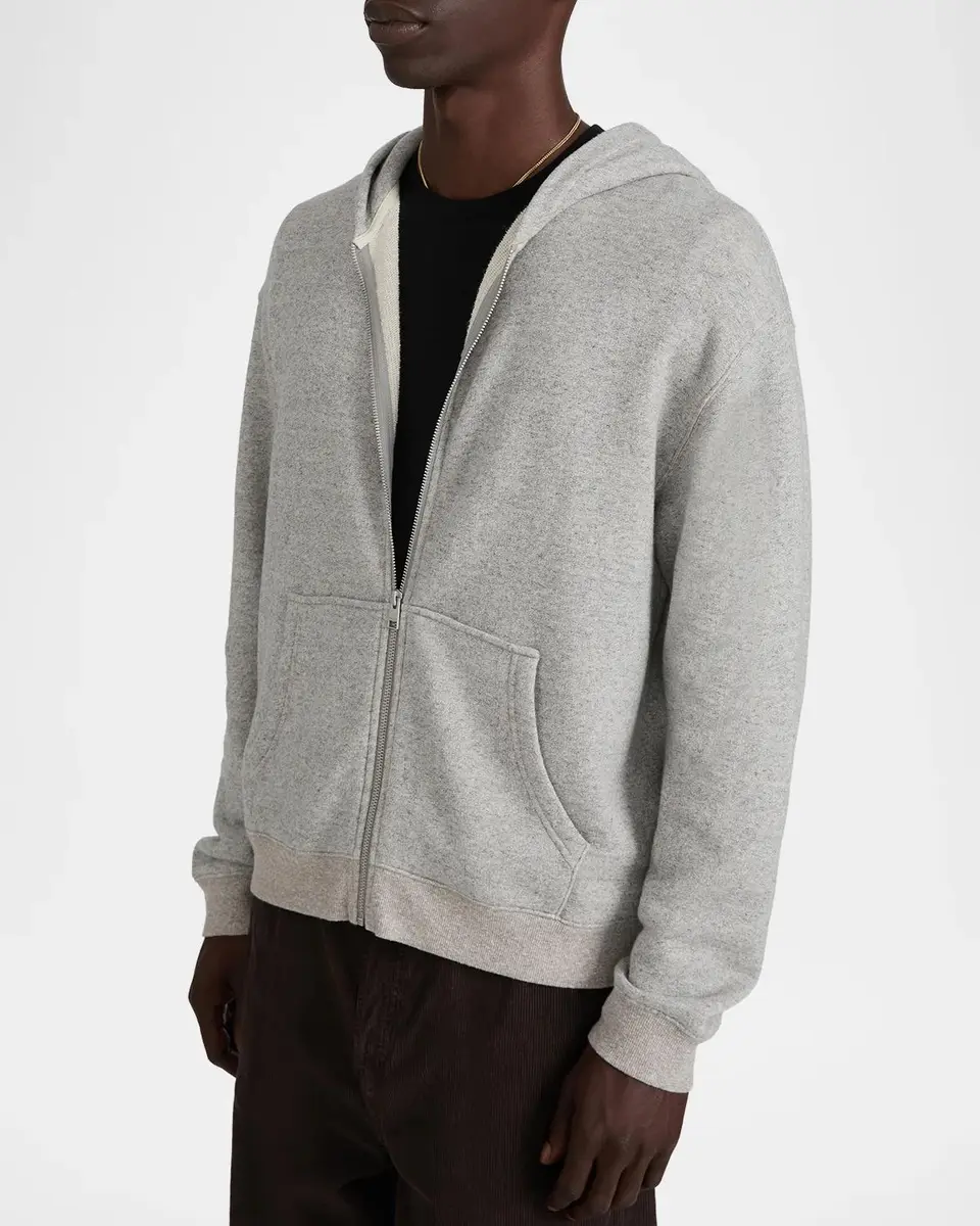 Frame Men's Zip-Front Cotton Hoodie | Thumbnail 6 Frame Men's Zip-Front Cotton Hoodie | Thumbnail 6