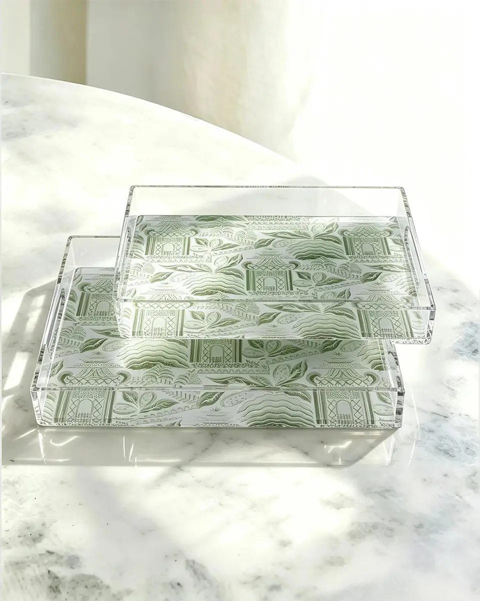 Port 68 Pagoda Garden Green Trays, Set of 2 | Thumbnail 2 Port 68 Pagoda Garden Green Trays, Set of 2 | Thumbnail 2