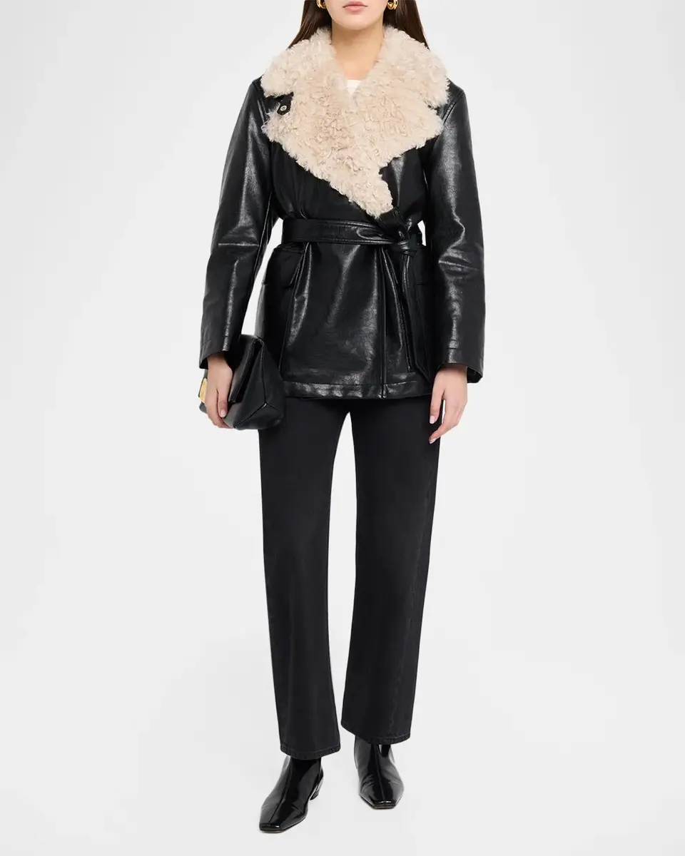 rag & bone Jordan Faux Fur Belted Jacket | Thumbnail 2