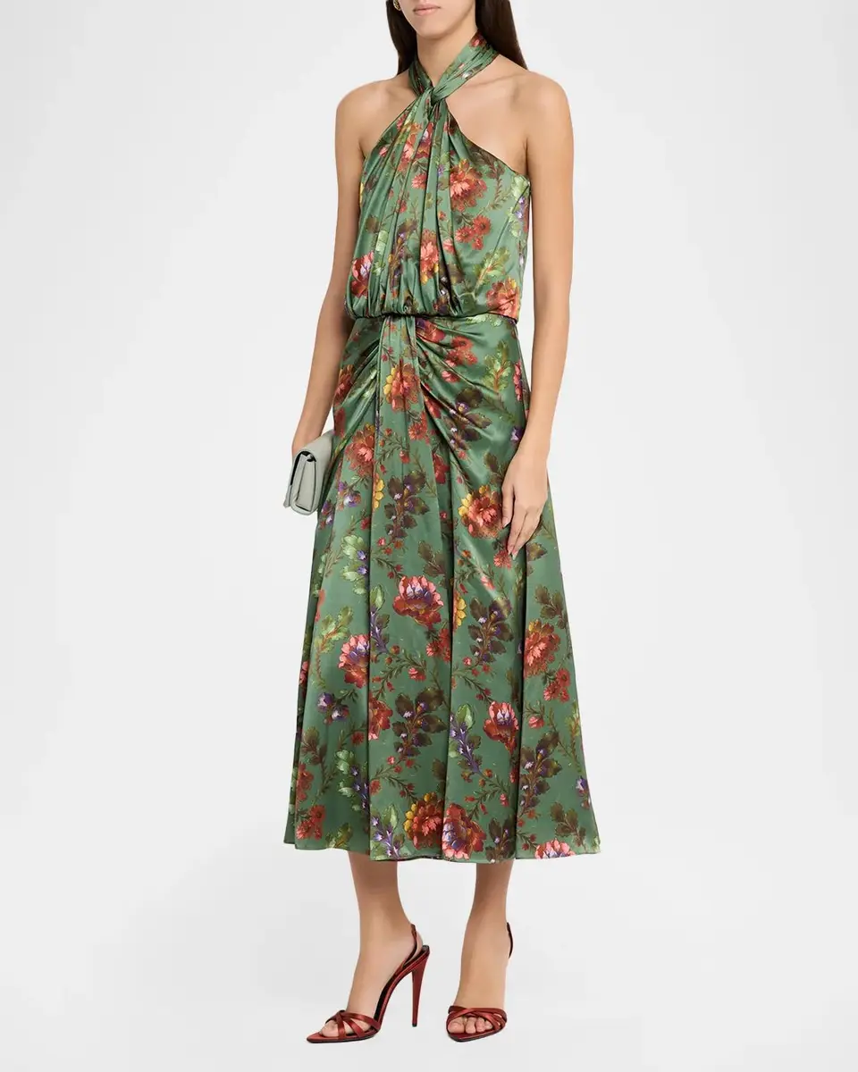 Cinq à Sept Floral A-Line Midi Dress | Thumbnail 4 Cinq à Sept Floral A-Line Midi Dress | Thumbnail 4