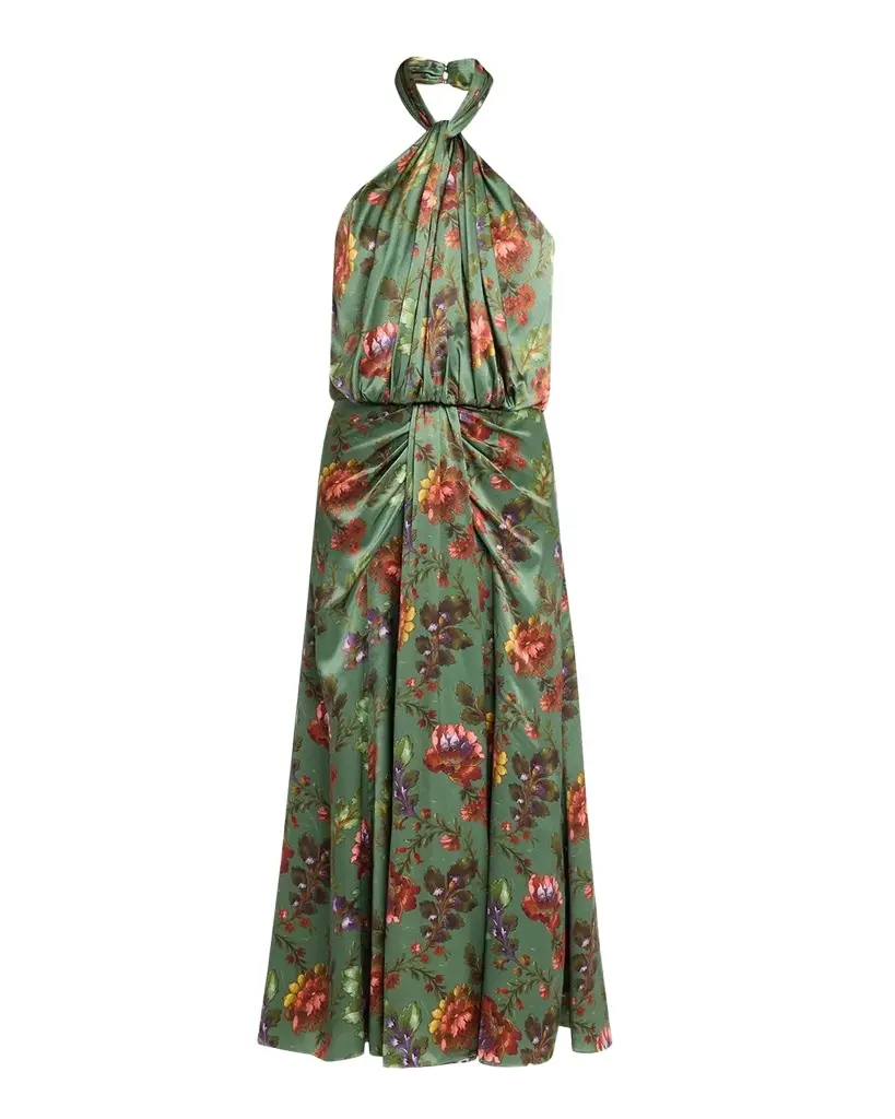 Floral A-Line Midi Dress Floral A-Line Midi Dress