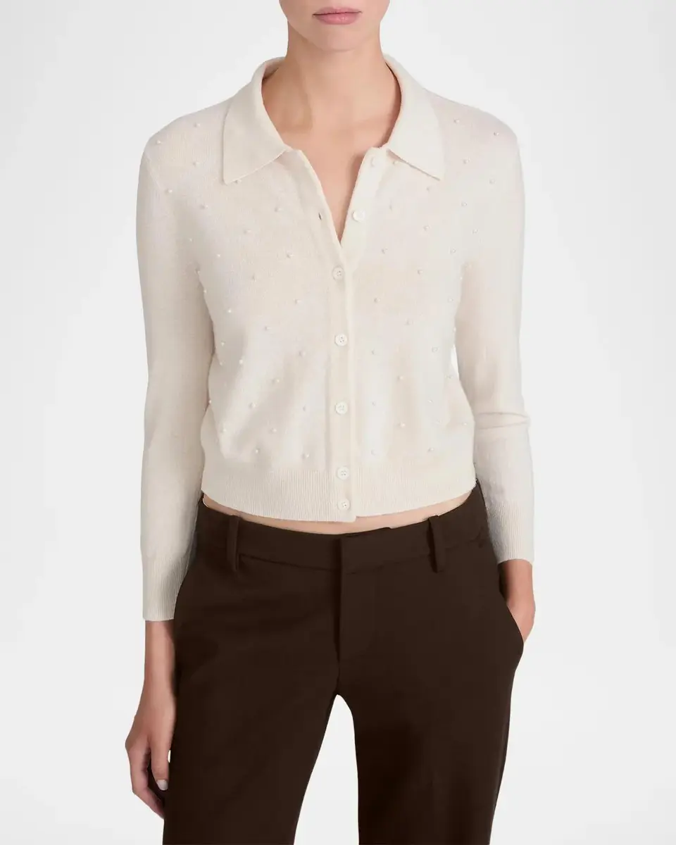 Frame The Pearly Wool-Cashmere Cardigan | Thumbnail 4 Frame The Pearly Wool-Cashmere Cardigan | Thumbnail 4