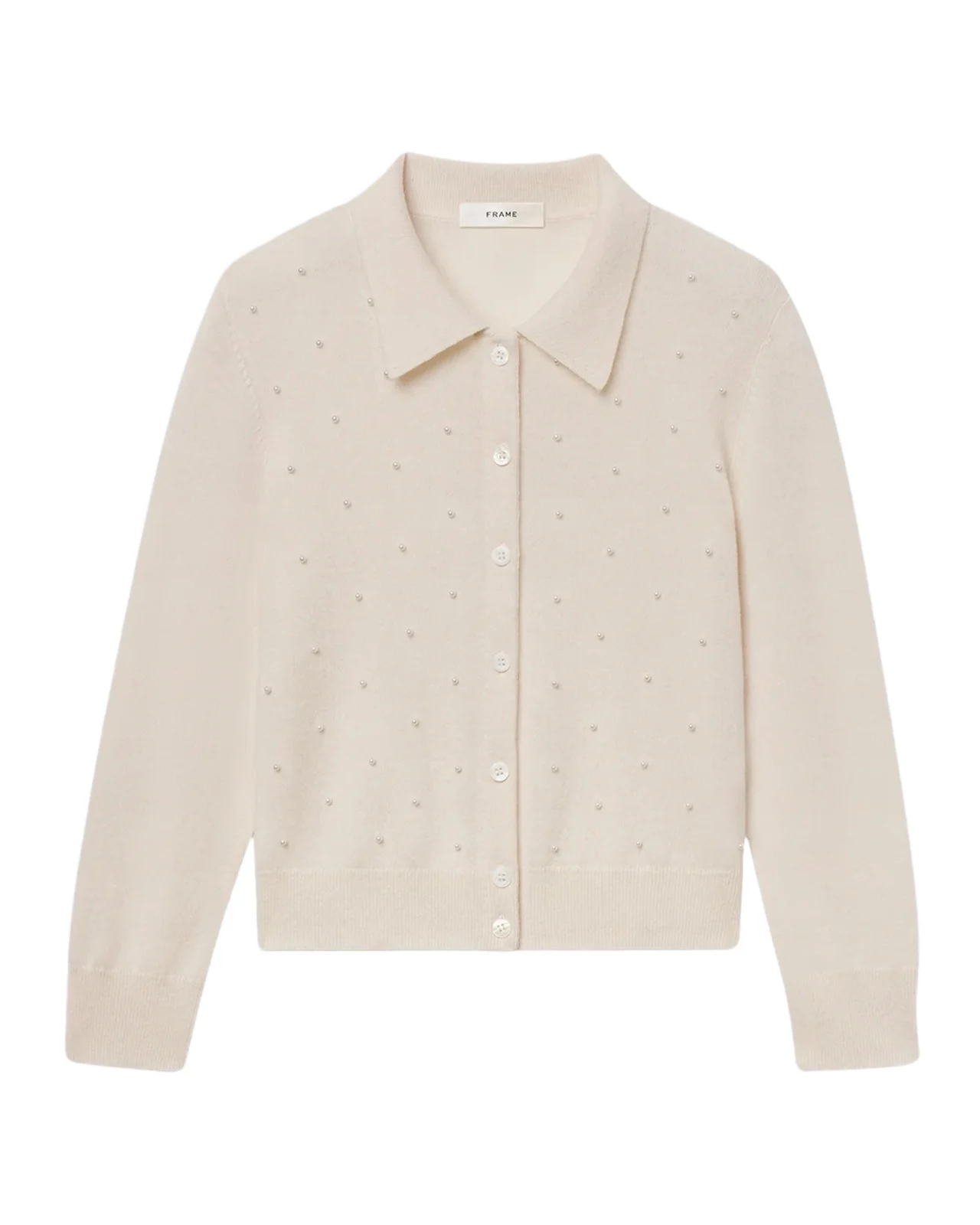 The Pearly Wool-Cashmere Cardigan
