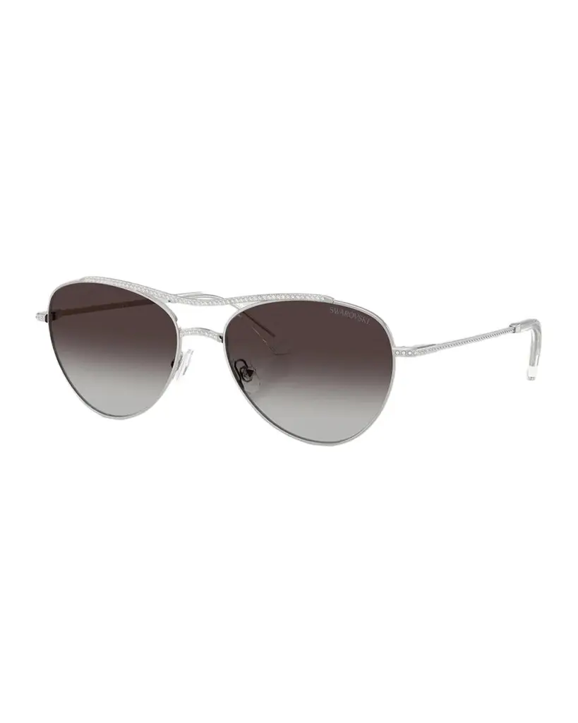 56MM Crystal-Embellished Aviator Sunglasses 56MM Crystal-Embellished Aviator Sunglasses