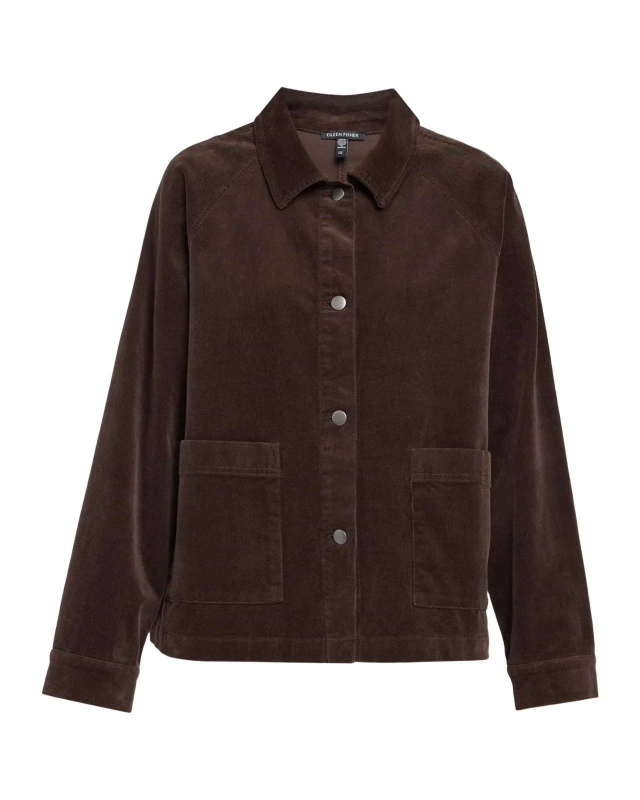 Button-Front Stretch Corduroy Jacket