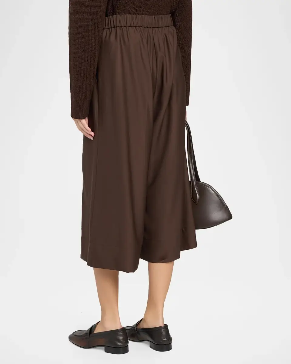 Eileen Fisher Pleated Wide-Leg Wool Culotte Pants | Thumbnail 3 Eileen Fisher Pleated Wide-Leg Wool Culotte Pants | Thumbnail 3